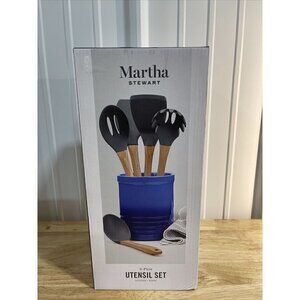 COPY - Martha Stewart Collection 5-Pc. Kitchen Utensil Set with Stoneware Crock…